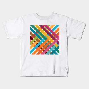 Colorful Woven Stripes Kids T-Shirt